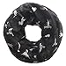 Lina & Lily Labrador Dog Print Women's Infinity Scarf Lightweight, Gift for Dog Lover (Black/White)