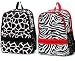 Womens Designer Style Backpack in Giraffe or Zebra Print