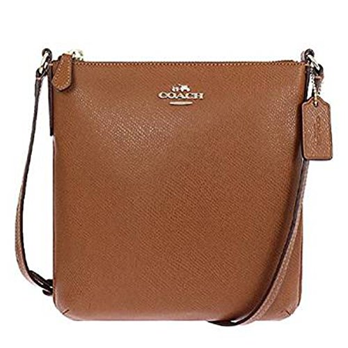Coach Crossgrain Leather N/S Crossbody - Saddle