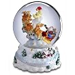 San Fransisco Music Box Company - Santa in Sleigh Water Globe - Plays Santa Claus Is Coming to Town