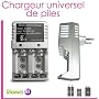 CHARGEUR DE PILES ++++ pour piles JETABLES ou RECH&hellip de GEN DISC