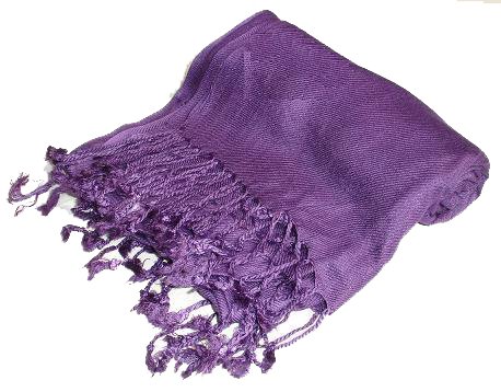 Pashmina Schal/Schultertuch, Dunkel Lila