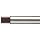 Dormer E500/E513 High-Speed Steel Straight Flute Tap, Uncoated (Bright) Finish, Round Shank With Square End