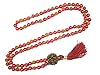 Yoga Hand Mala, Rudraksha Coral Beads Bracelet Prayer Meditation Jewelry Gift Idea
