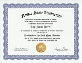 Loch Ness Monster Nessie Degree: Custom Gag Diploma Doctorate Certificate (Funny Customized Joke Gift - Novelty Item)