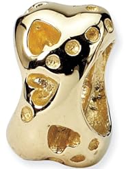 Reflection Beads 14kt Yellow Gold Doggie Bone Dog Bead