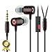 GGMM Hummingbird “Lifetime Warranty” Crystal Clear Sound In-Ear Noise-Isolating Headphone w/ Full Metal Housing Dynamic Dual Drivers & Universal 1-Button Microphone (Black)