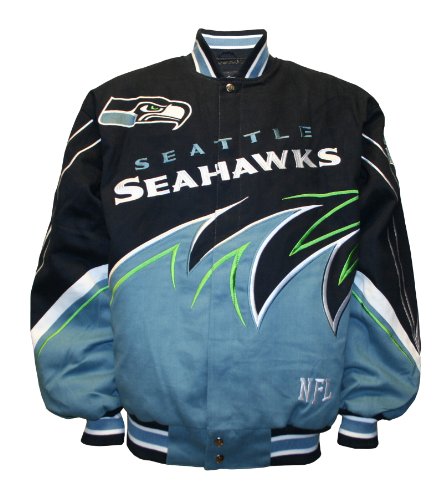 NFL Men's Seattle Seahawks Slash Jacket (Dark Navy/Steel Blue, 3X-Large)