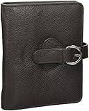 Franklin Covey Leather "Ava" Compact Binder, Charcoal (45810)