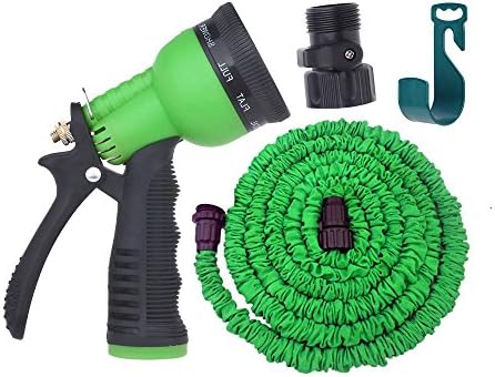 Expandable Garden Hose By Gardeniar 75ft Green , Strong , No Kink and Super Flexible -The Best Expanding Garden Hose for all your Watering Needs -Comes with a Free 8 Setting Spray Nozzle &amp; Hose Hanger