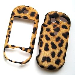 Pantech Matrix Pro C820 AT&T Rubberized Snap On Protector Hard Case Image Cover "Leopard Pattern" Design