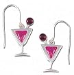 Solid Sterling Silver Cosmopolitan Earrings