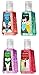 Bath & Body Works - Kissing Critters Pocketbac Bundle of 4 ( Merry Cherry Love + Pear Berry Cuddles + Wildberry Kisses + Strawberry Smooches ) Antibacterial Gel Hand Sanitizer