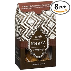 Khaya Cookie Co. The Chocolate & Orange Krunchi, 4.6-Ounce Boxes (Pack of 8)