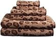 Divatex Home Fashions 6-Piece Jacquard Towel Set, Leopard