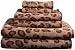 Divatex Home Fashions 6-Piece Jacquard Towel Set, Leopard