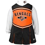 NFL Reebok Cincinnati Bengals Cheerleader Jumper with Turtleneck Outfit Girls Extra Large (Size 16)