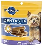 Pedigree Dentastix Daily Oral Care Mini Snack Food for Toy/Small Dogs, 6-Ounce Pouches (Pack of 12)