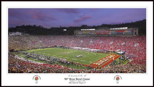 Ohio State Buckeyes - 96th Rose Bowl Game - Wood Mounted Poster Print