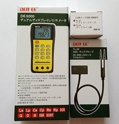 DER Ee De-5000 High Accuracy Handheld LCR Meter with Tl-21 Tl-22 by DEREE