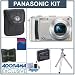 Panasonic Lumix DMC-TZ4 Digital Camera Kit, Silver with 4 GB SD Memory Card, Table Top Tripod, Camera Case, Spare CGA-S007 Lithium-Ion Battery, Digital Memory Case (4), Professional Lens Cleaning Kit