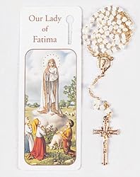 Bookmark Rosary - Our Lady of Fatima - Bookmark and Full 14" Rosary - Exclusively from the Studios of Cromo NB (Milano, Italy)