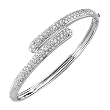 14K White Gold 3 ct. Diamond Bangle Bracelet