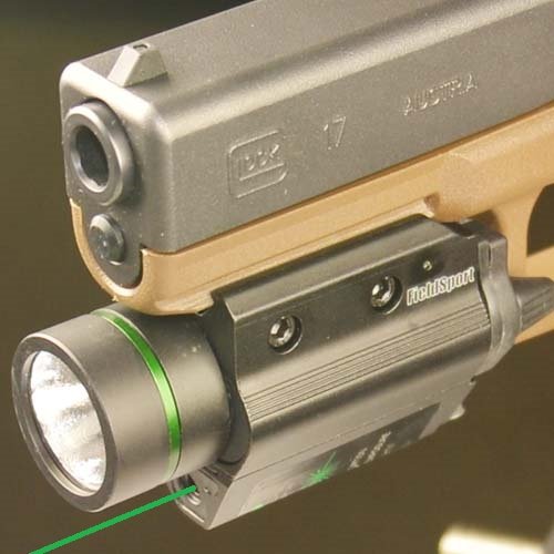Tactical Strobe Green Laser W Flashlight Light Sight For 9mm 40 45