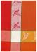 Waffle Weave 100% Cotton Hummingbird Mustard Yellow Dishtowel 18" X 28" Set / 6