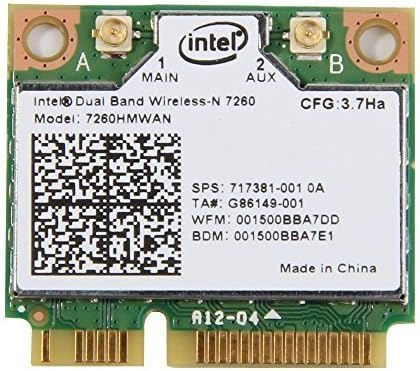 Mobile Options WiFi Wireless Intel Network 7260.HMWG.R Revised H/T Dual Band 2x2 AC+Bluetooth HMC Competible for HP laptops SPS 717381-001 With Mounting Screws
