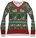 Faux Real Women's Faux Ugly Xmas Sweater with Cats Long-Sleeve T-Shirt