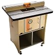 Cast Iron Router Table Package with Bench Dog Baltic Birch Cabinet & Group C Plate