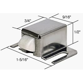 CRL Shower Door Catch with Nylon Tip and Stainless Steel Housing by Crlaurence