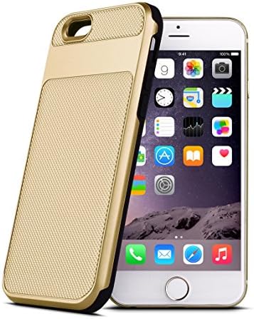 iPhone 6S Case, CoolV - | Hybrid Armor | Dual-Layer | Rugged PC + TPU | Premium Slim Shock-Proof Protective Case Ultimate Air-Cushion TPU Bumper + [Scratch Resistant] For Apple iPhone 6S/6 ( Golden )
