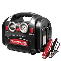 PowerStation PSX-2 Rugged Hi-Power 1000 Peak Amp Hi-Current EHP Battery Jumpstarter with Hi-Volume Air Compressor, LED Worklight & 12V DC Power Source