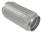 3" ID x 10" OAL Stainless Steel Flexible Exhaust Coupling with Interlock Liner