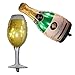 Langxun Wine Glass and Champagne Large Size and Thickened Foil Balloons Air-filled / Helium Balloons for Wedding Birthday Party Anniversary Decorations
