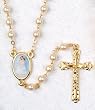 Quinceanera Rosary - 5mm Beads - 18" Gold Plated Chain - IMPORTED FROM ITALY - Boxed