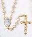 Quinceanera Rosary - 5mm Beads - 18" Gold Plated Chain - IMPORTED FROM ITALY - Boxed