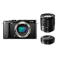 FUJIFILM ミラーレス一眼カメラ X-M1 Wレンズキット ズームレンズ付属 1630万画素APS-C ブラック F X-M1B/1650/27KIT