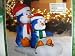 4ft Penguins on Sled Sleigh Christmas Airblown Inflatable