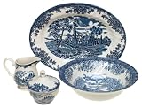 Churchill China Brook Blue 5-Piece Dinnerware Completer Set by Churchill China
