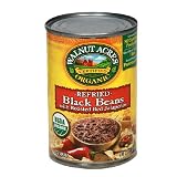 Walnut Acres Organic Refried Beans, Black Beans with Roasted Red Jallepeno, 15-Ounce Cans (Pack of 12)