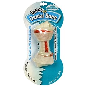 Dingo Dental Bone Medium (White 5.5-6.0), 2.5-Ounce by Dingo