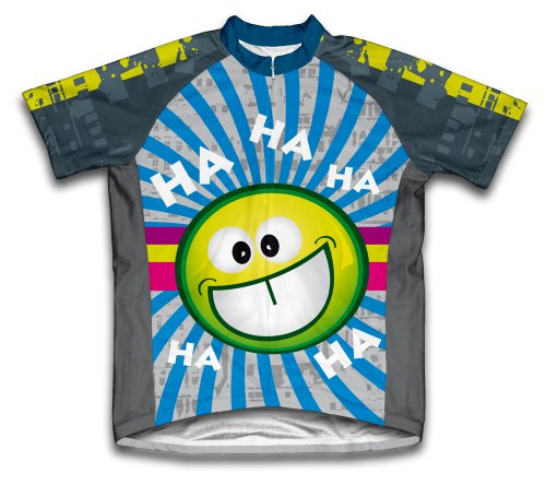 Crazy Laughter Short Sleeve Cycling Jersey for Men – Size 2XL