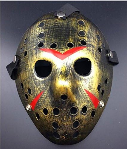 Kadonle The 13th Horror Hockey Jason Vs. Freddy Mask Halloween Costume Prop (Bronze)