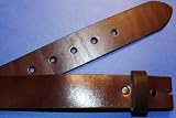 BLT2 Brown Genuine Leather Belt with Snaps for Buckle Any Size 30-42"