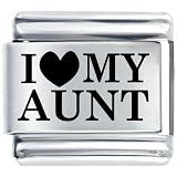 I Heart My Aunt Italian Charms Bracelet Link