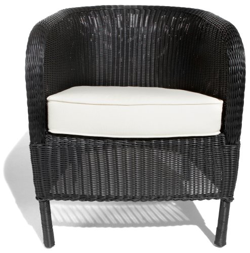 Strathwood Bahia Resin Wicker Arm Chair with Cushion
