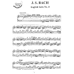 Bach J.S. English Suite No. 4 in F Major: Instantly download and print sheet music book cover
